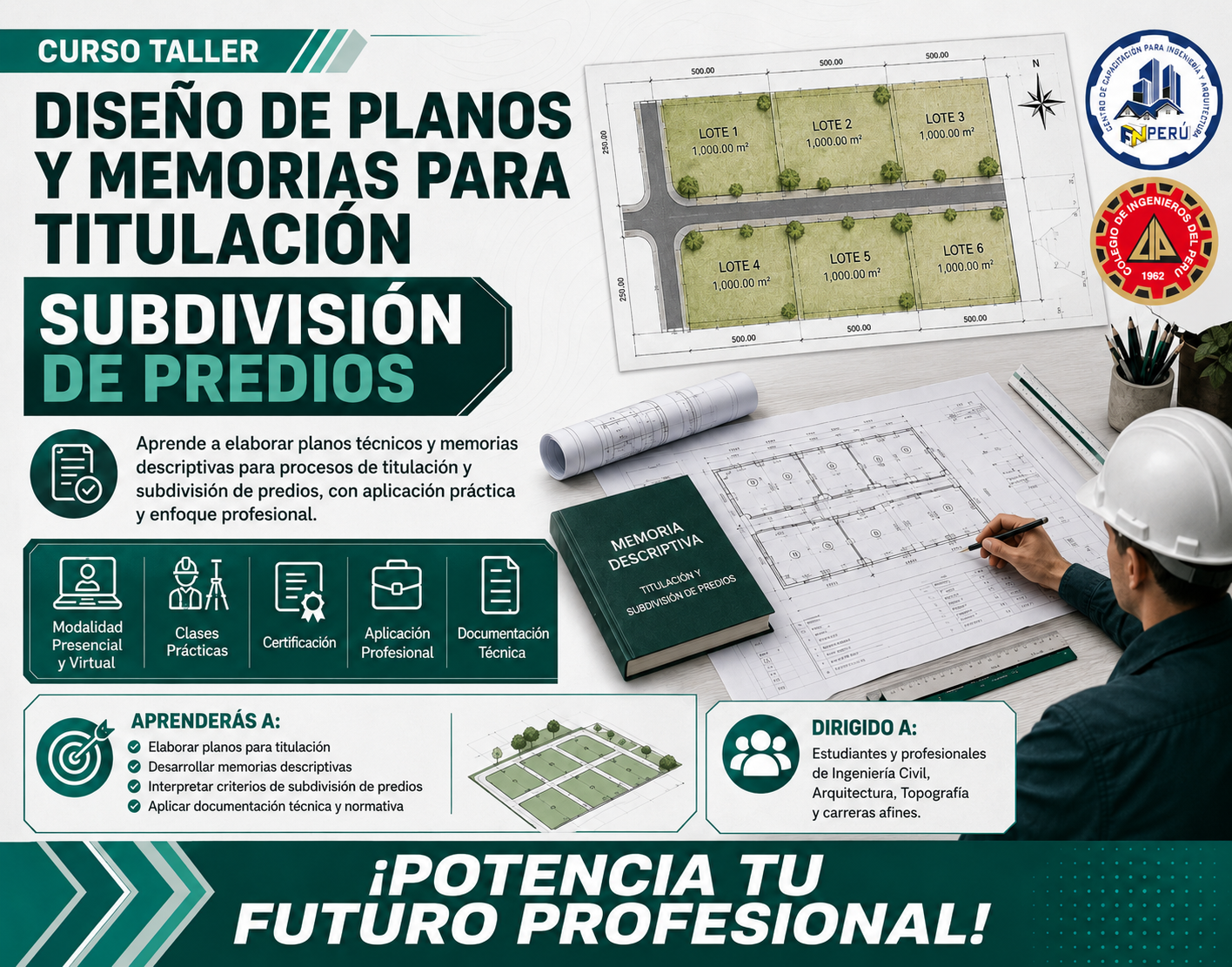 DISEÑO DE PLANOS Y MEMORIAS PARA TITULACION, SUBDIVICION DE PREDIOS
