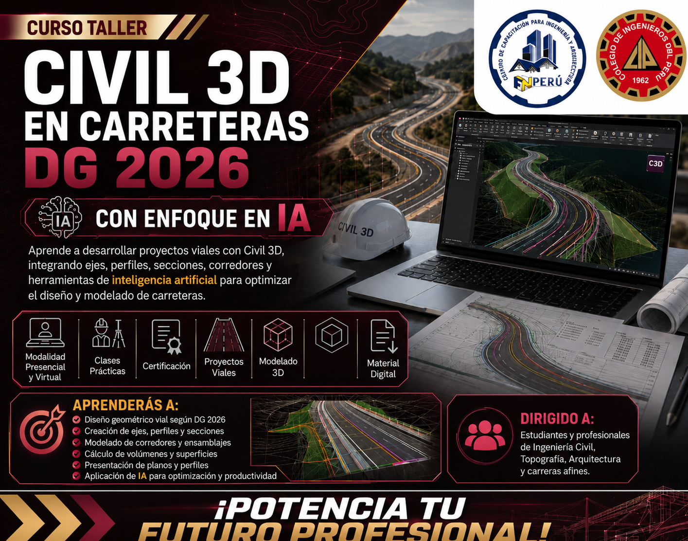 CIVIL 3D EN CARRETERAS DG 2026