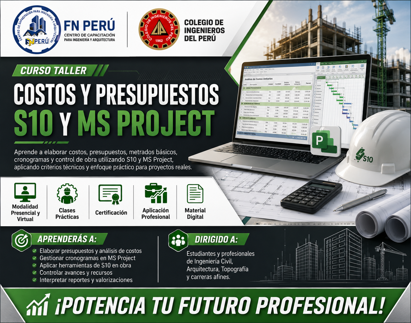 COSTOS Y PRESUPUESTOS S10  Y Ms PROJECT